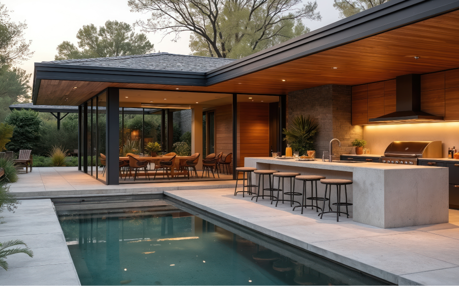 winter cleaning - outdoor entertainment zones